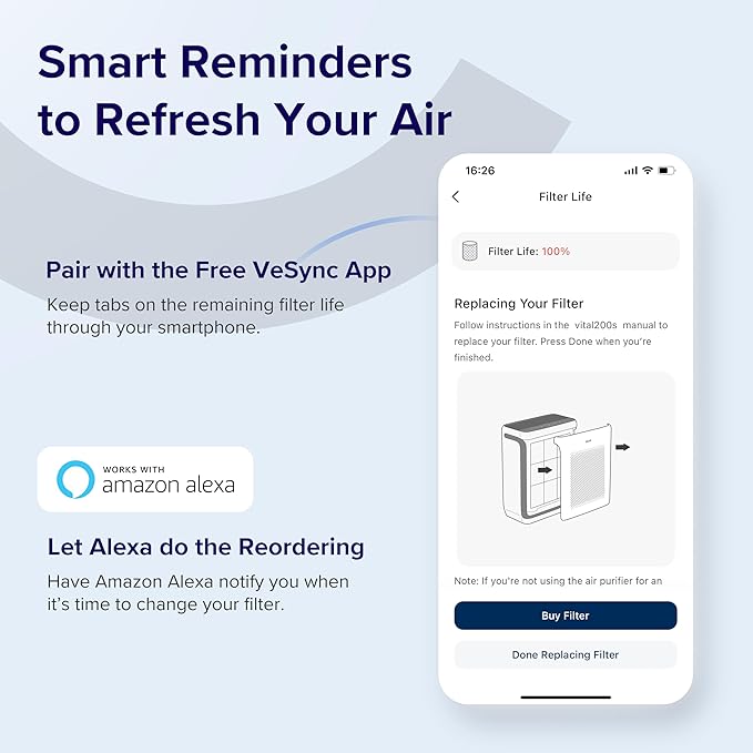 filtr węglowy wymienny do usuwania dymu vital 200s